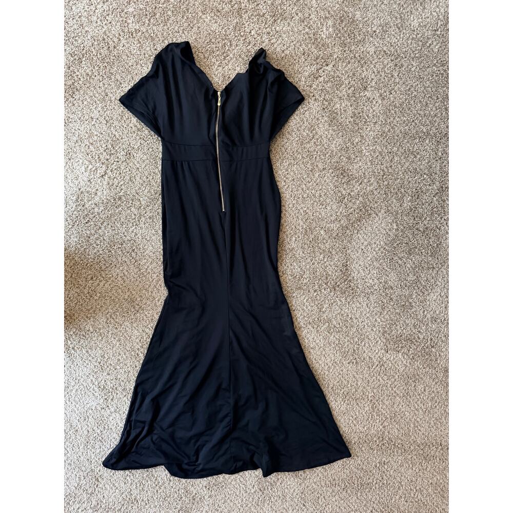 3 for $9 Black Evening Dress EUC long Back zipper M-L - Picture 2 of 6